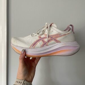 ASICS Gel Nimbus Women's White and Pink Athletic Shoes